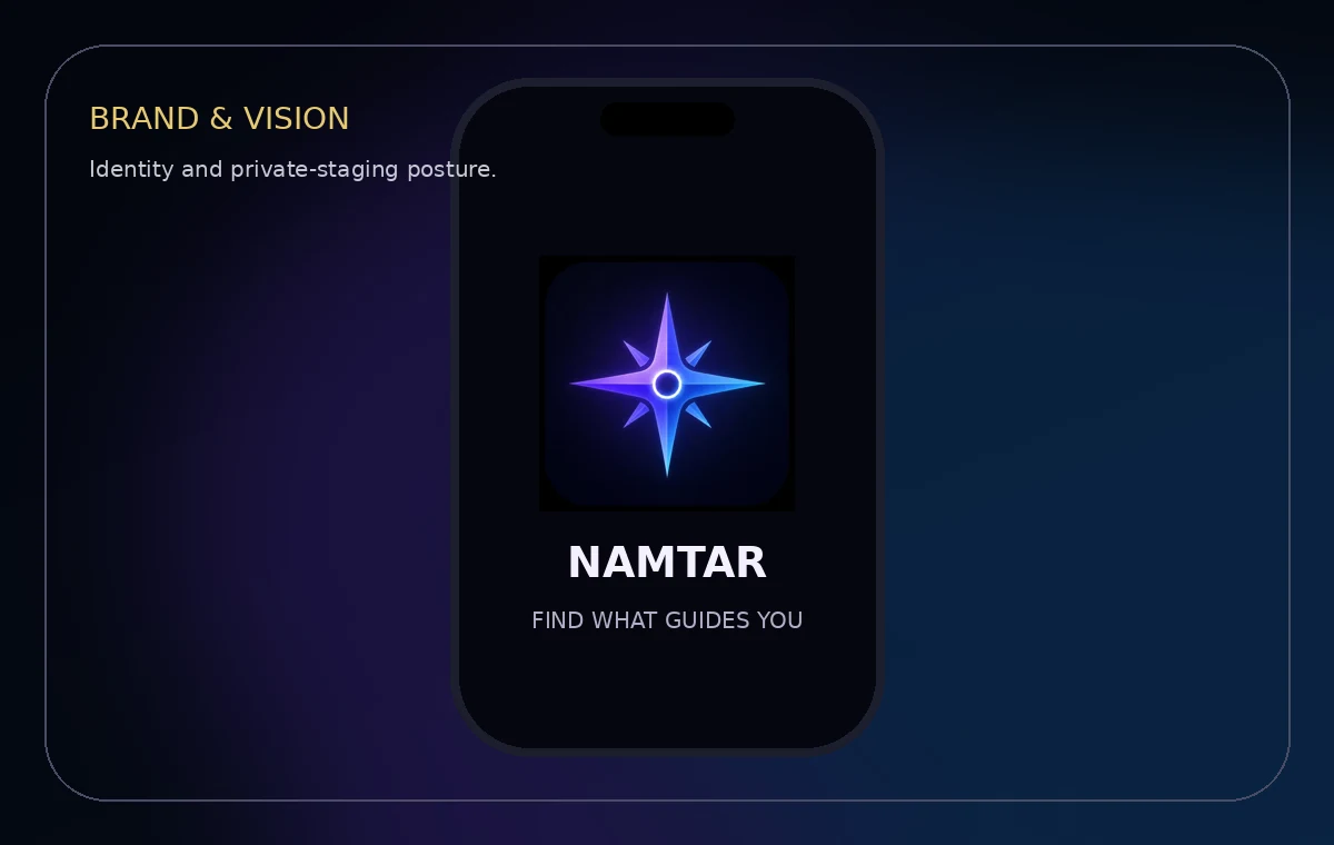 Namtar brand and private-staging phone concept